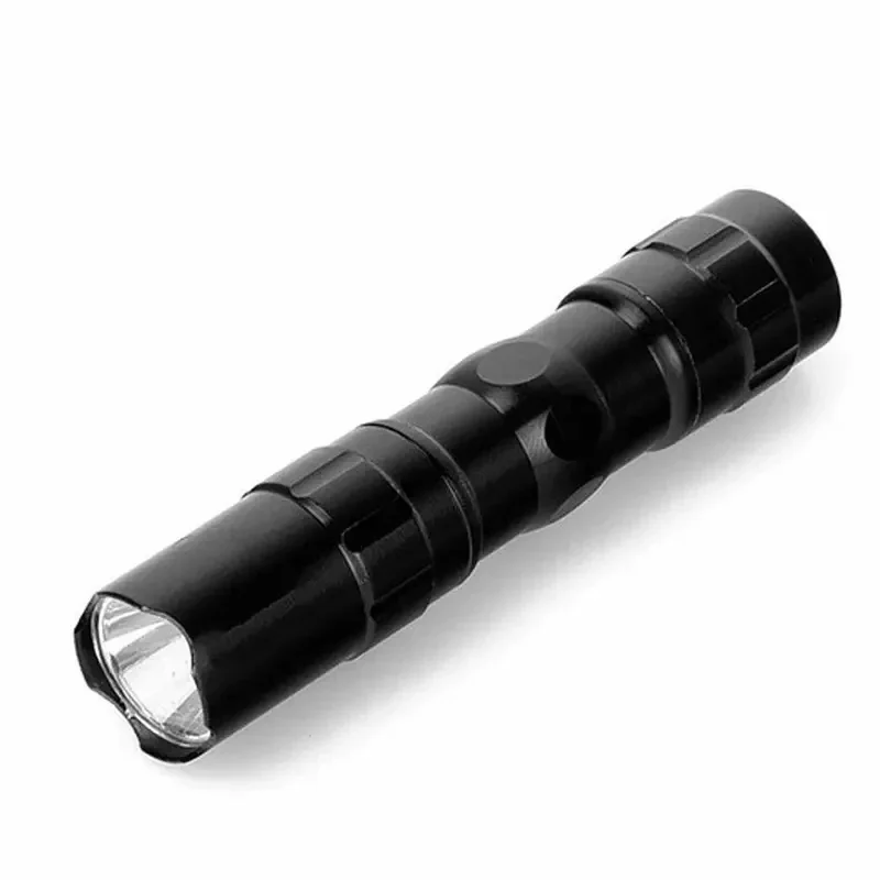 1/2PCS Portable Waterproof Mini LED Flashlights Aluminium Small Electric Torch High Power Light For Night Fishing