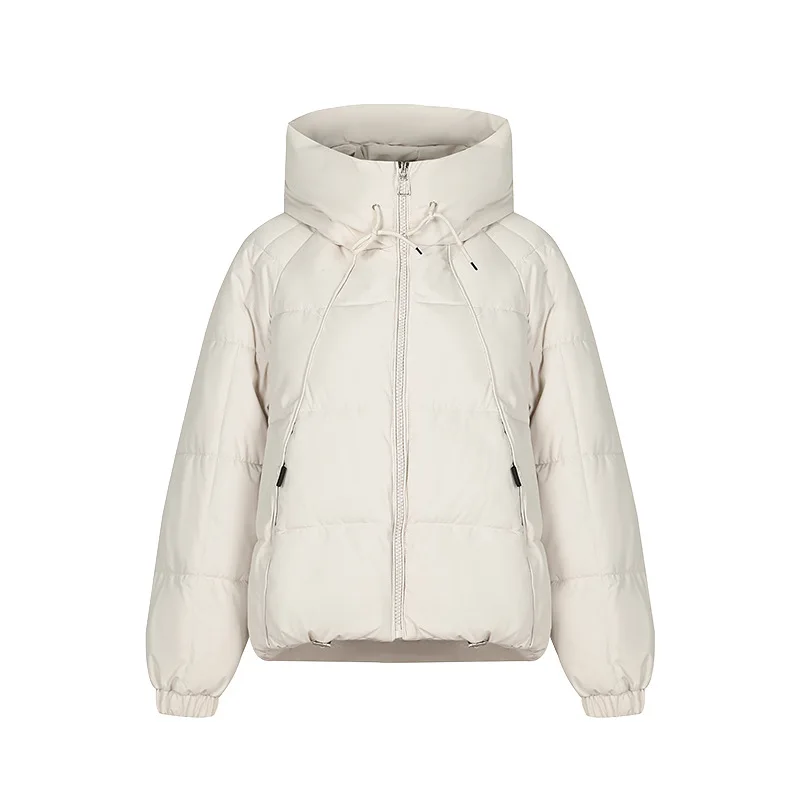 2024 New Fashionable Winter Women's Short Down Cotton Jacket, Casual Internet Celebrity Hooded Zipper Thickened Breadm