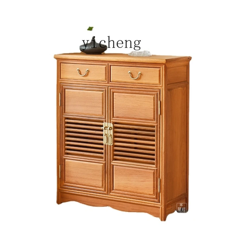 Zc Rosewood Furniture Rosewood Shoe Cabinet Household Double Door Multi-Layer Chinese Style Locker