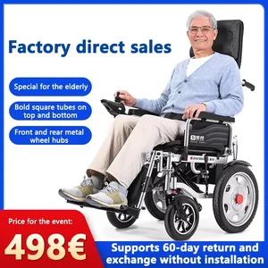 전기 휠체어 장애인을위한 노인을위한 전기 휠체어 완전 자동 접이식 4 륜 모빌리티 스쿠터 10 최고의 판매 스마트 휠체어 - №2