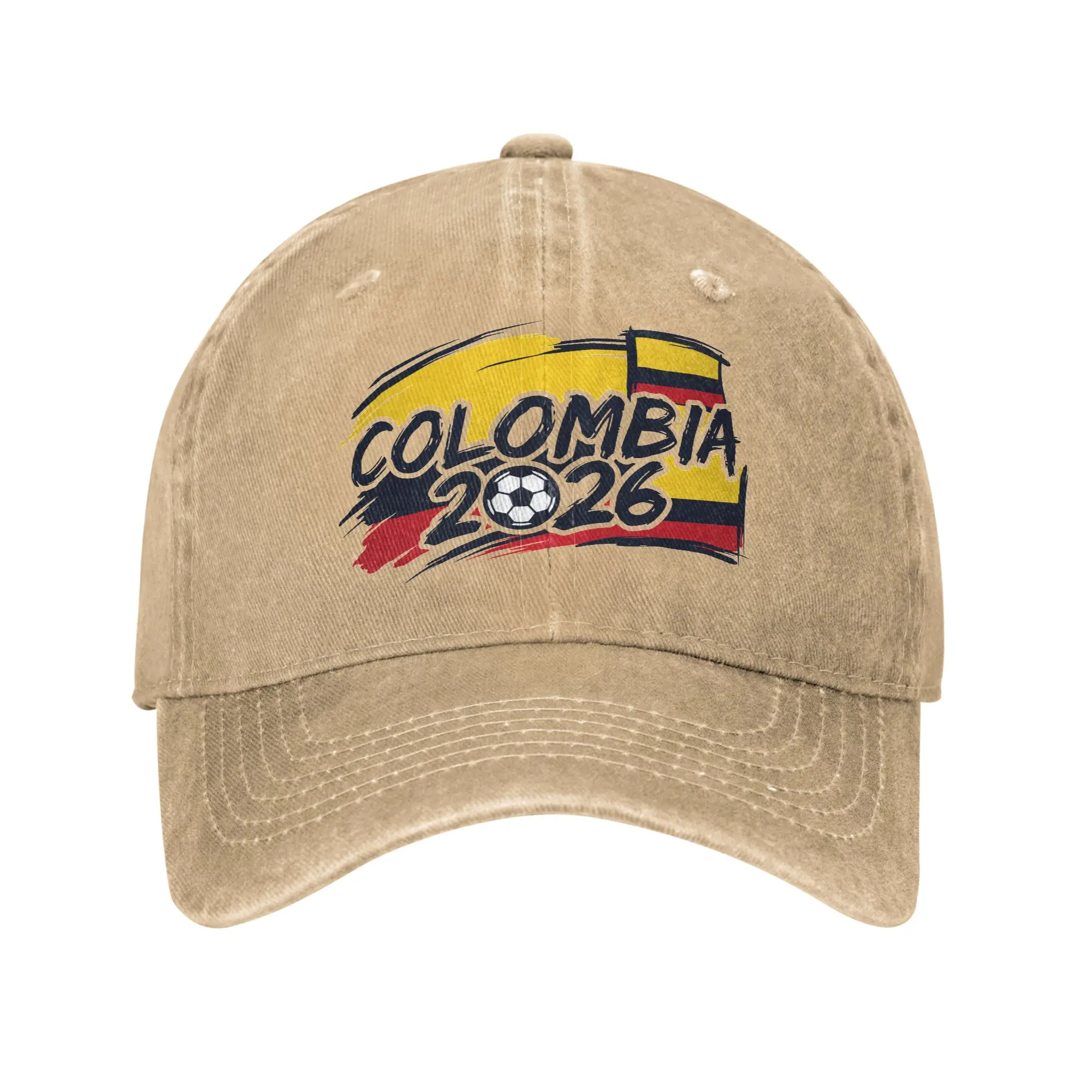 Colombia Football Match 2026 Baseball Caps Distressed Cotton Usa Canada Mexico Soccer Snapback Hat Men Women Caps Hat