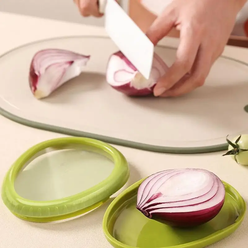 Avocado Storage Organizer Silicone Storage Saver Anti-Shock Onion Storage Container For Onion Tomato Lemon