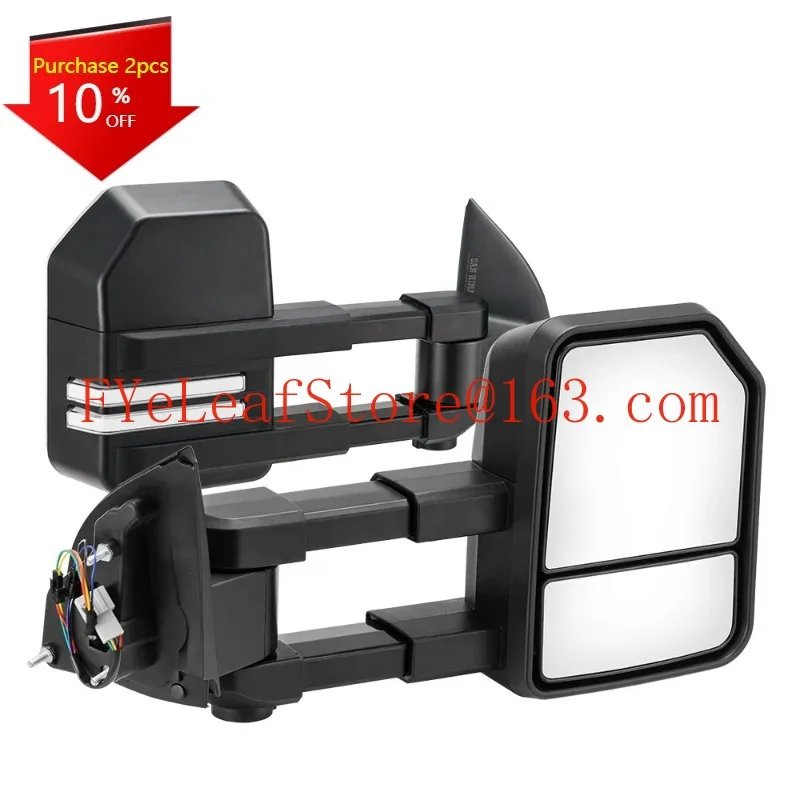 

2012 black dual LED turn signal truck retractable towing mirror