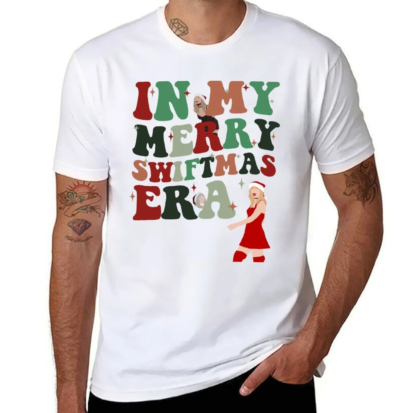 

In My Merry Swiftmas Era Shirt, Swiftmas Shirts T-Shirt man t shirt designer t shirts for man slim fit T-Shirt