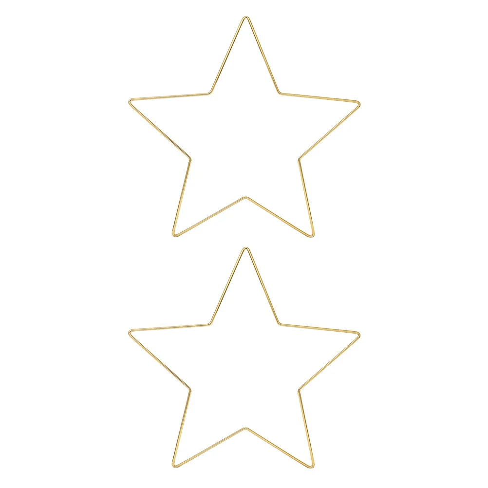 

2pcs Iron Star Pendant Wreath Frame Diy Dream Catcher Macrame Hoop Craft Garland Decor Home Wall Hanging Pentagram Ring