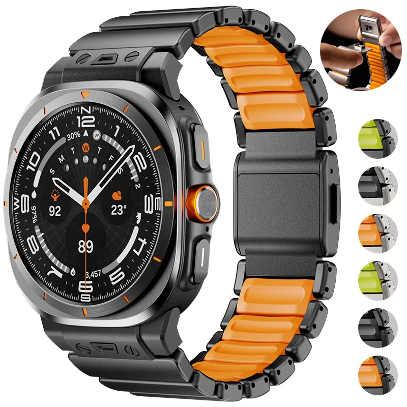 Luxury Titanium Band for Samsung Watch Ultra 2025 2024 47MM Width Metal Strap for Galaxy Watch 8 40 44MM Classic 46MM Watchband