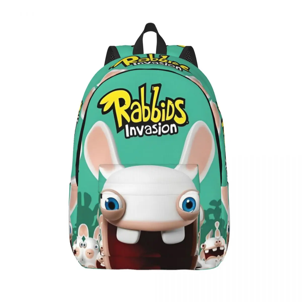 

Забавный модный рюкзак Invasion Rabbits в стиле аниме, прочный студенческий рабочий рюкзак для мужчин и женщин, холщовые сумки для колледжа