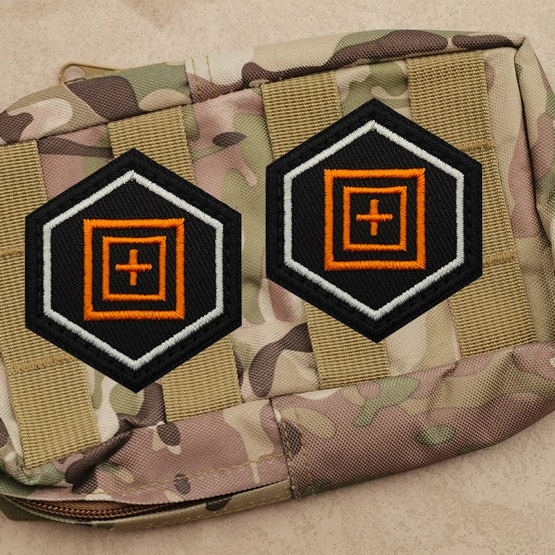 Mini Hexagon Helmet Tactical Patch Mini 511 Embroidered Patch Stickers On Jacket With Hook and Loop