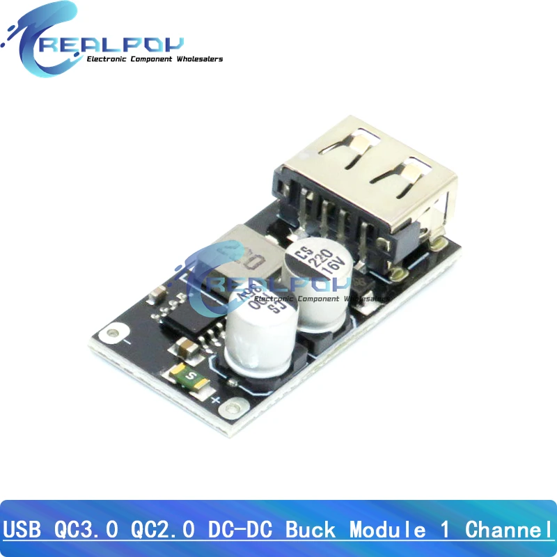 4 Channel USB QC3.0 QC2.0 DC-DC Buck Converter Charging Step Down Module 6-32V 9V 12V 24V To Fast Quick Charger Circuit Board 5V