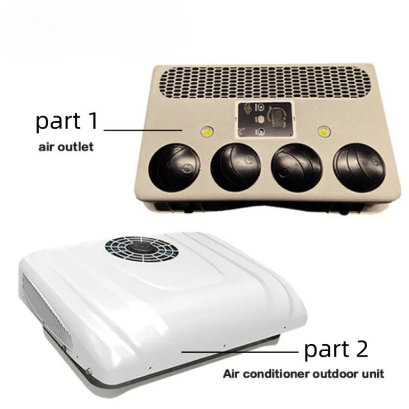 RGFROST All-In-One 24v/12v Portable DC Car Air Conditioner New Universal Overhead Integrated Parking Fan Cars SUVs Vehicles