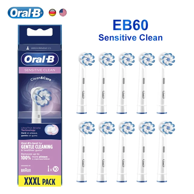 Główki szczoteczek Oral-B EB60 Soft Sensitive Clean Original, zamienne końcówki, zapasowe części do szczoteczek elektrycznych, 1-12 szt.