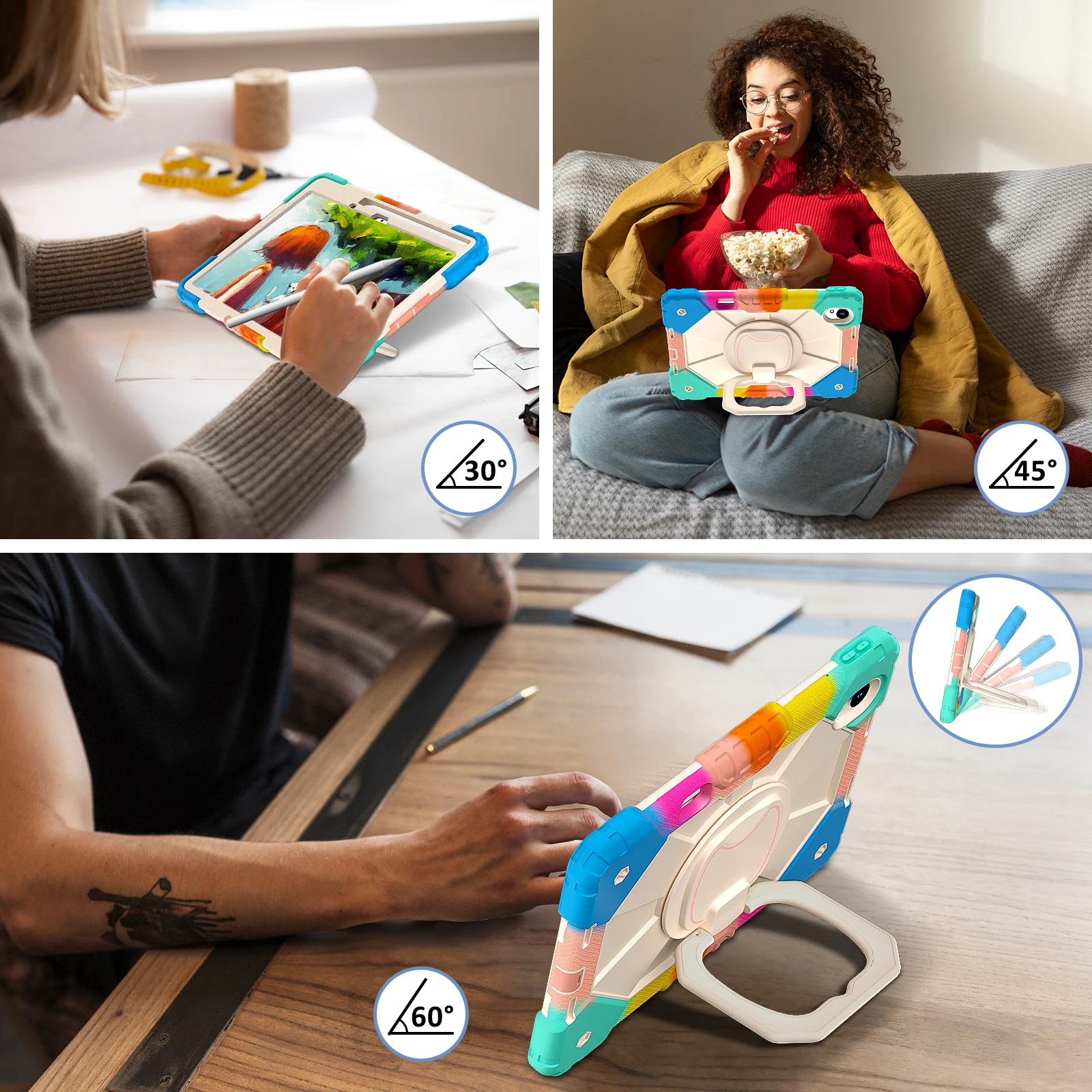 Armor Case For Huawei Matepad 11.5S SE 11 11.5 2023 2024 Tablet Hard PC Stand Shockproof Shell Kickstand For MatePad Air 11.5