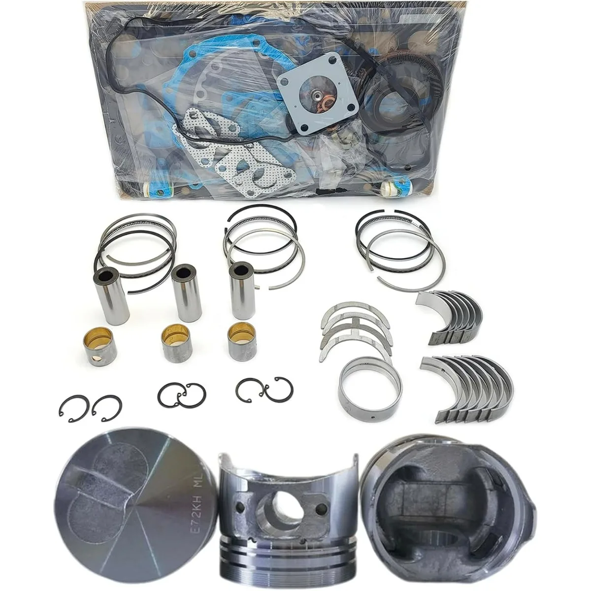 

3TNE72 Engine Overhaul Rebuild Kit (No cylinder liner and valve) For Yanmar 3TNE72 Engine AF150 AF160 KE-50X Tractor 3TNE72E
