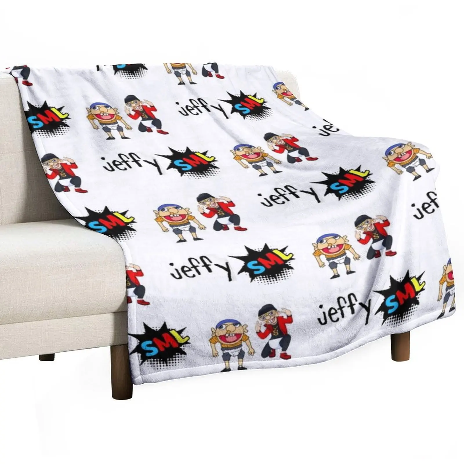 

Jeffy Funny Puppet Sticker Pack Sml Supermariologan Cool Throw Blanket warm for winter Luxury for sofa Blankets