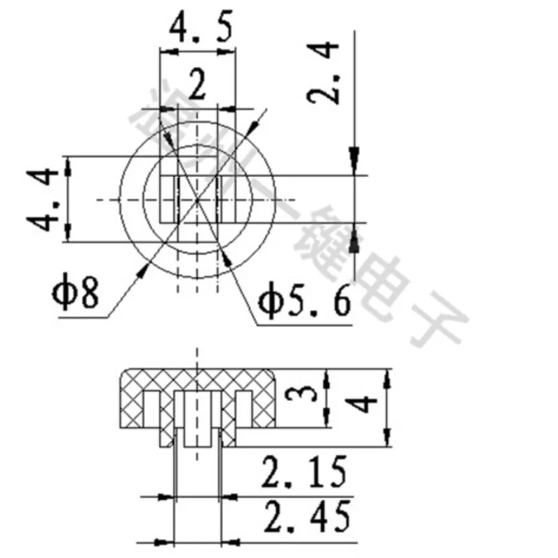 100 Pcs A44 Touch Schakelaar Hoed Zwart Rood Ronde Toetsaanslag Cap 6*6*7.3