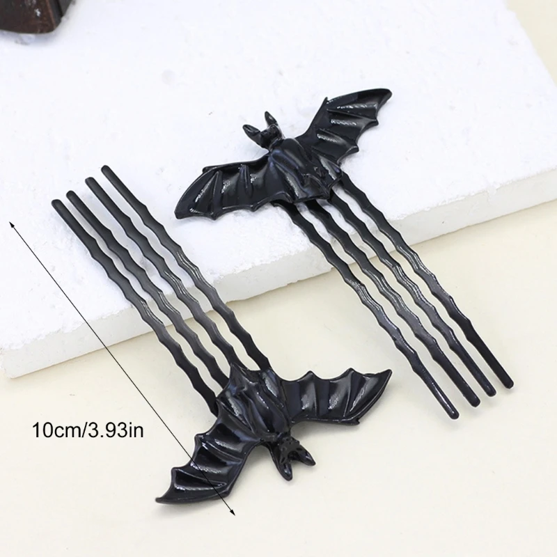 1Pair Bat Pattern Hairclip Antiskid Hair Clip Ponytails Hairpin Daily Dating Dropship