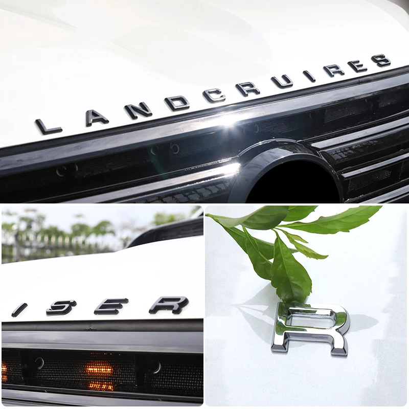 For 2022 Toyota Land Cruiser 300 LC300 FJ300 VXR GXR 3D Letters Sticker Hood Emblem Logo Badge Exterior Modification Accessories