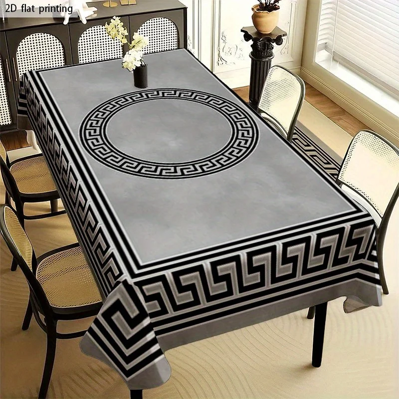 [JIT] 1pc Soft and fashionable 2D flat tablecloth, machine washable and easy to clean.zyc