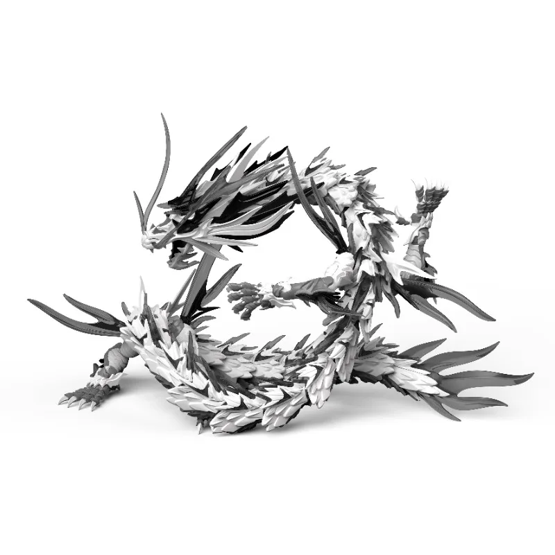 

In Stock Canglong/Black Write Dragon Chinese Dragon Assembly Model Action Figure Inspired By The Classic of Mountains and Seas