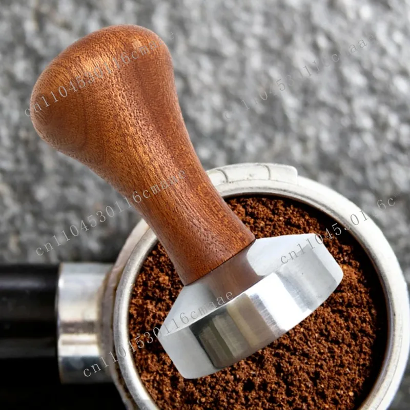 

New Coffee Mashing Powder Hammer with Wooden Handle Dispenser and Concentrated Pad Powder Hammer Mashing Device 51mm/53mm/58mm