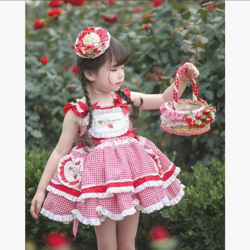 Handmade Arrivals Lolita Princess Dress Flower Girls Birthday Wedding Princess Cute Dress Christmas Festival Boutique clothes