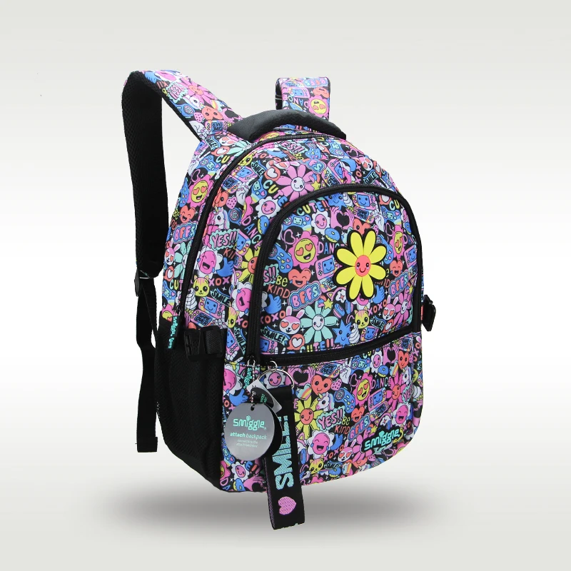 Australiano original smiggle crianças mais vendidas mochila feminina bonito de alta qualidade mochila girassol grande mochila 16 polegadas