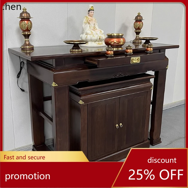 Stół do ofiarań z litego drewna ZML do użytku domowego, stół ołtarzowy do kultu, stół Ośmiu Nieśmiertelnych, stół do ofiarań i kultu.