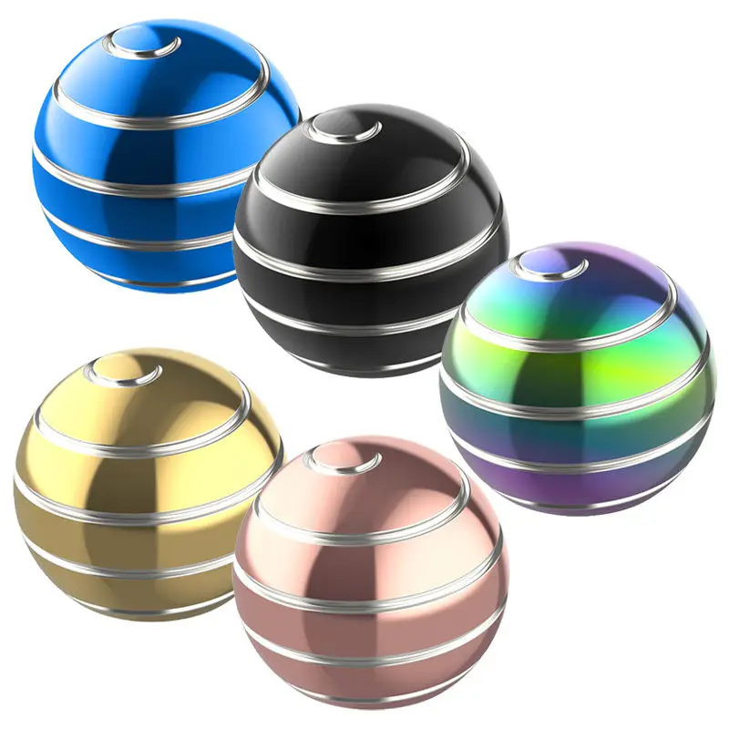 

40/45/55MM Aluminum Alloy Anti Stress Desk Luck Transfer Rotary Gyro Kinetic Desktop Spinning Ball Adults Fidget Spinner Toy