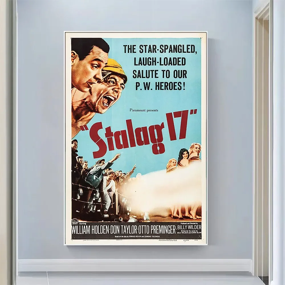 V2397 Stalag 17 (3) Vintage Classic Movie Wall Silk Cloth HD Poster Art Home Decoration Gift