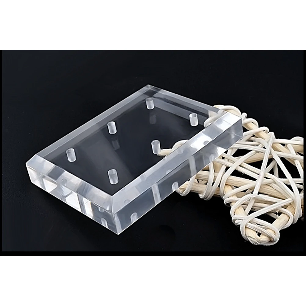 

Acrylic Nail Drill Bits Holder 6 Hole Storage Box Dustproof Organizer Stand Transparent Display Rack For Home Professional Use