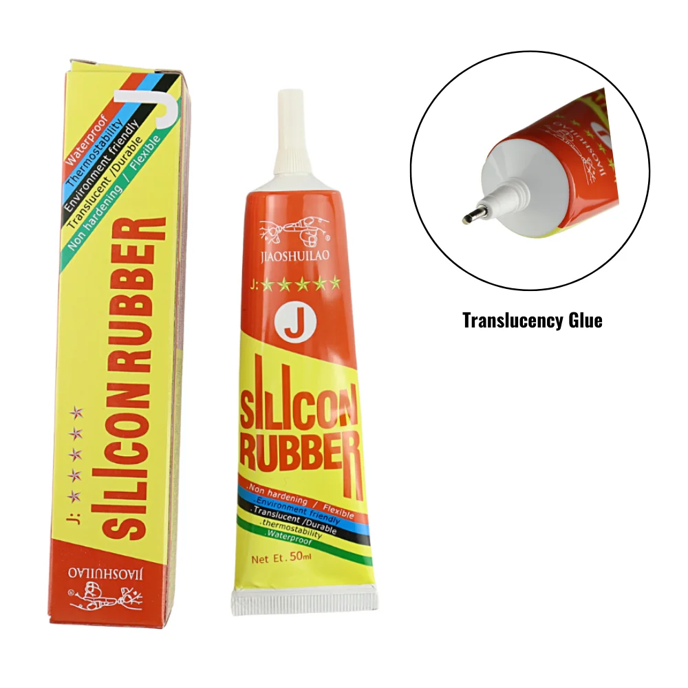 Silicone Rubber Glue Electronic Glue Waterproof Soft Insulation Anti-electric Adhesive 50ML Black /Translucent