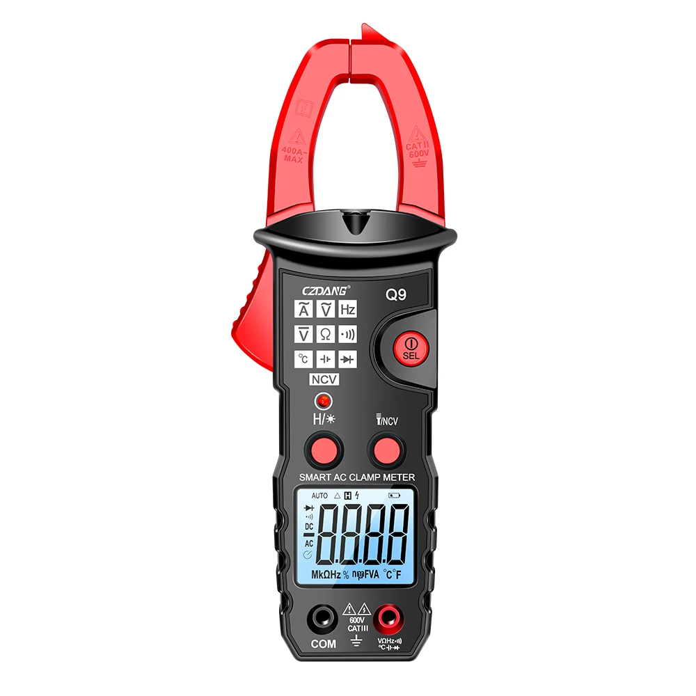 

5999 Digits 6000 Counts Auto-ranging Full Functions Digital Clamp Multimeter Multi Meter Tester with 1.7" LCD Displaying