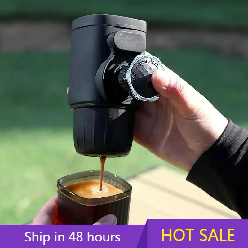 

POWER LEAP Outdoor Portable Hand Pressed Coffee Machine Camping Field Coffee Powder Home Travel Small Espresso Machine