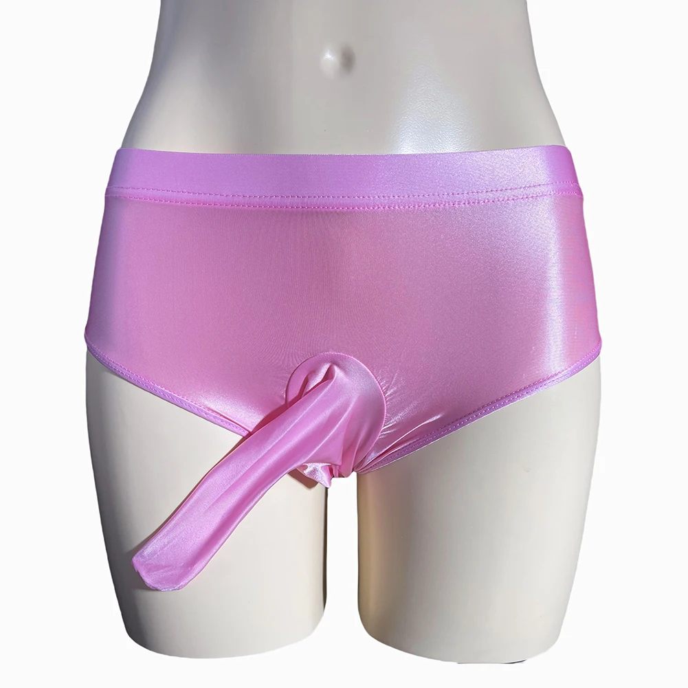 

Quick Dry Lingerie Man Oil Shiny Glossy Panties Stretchy Underpants Men's Big Pouch Underwear Male Low-Rise Briefs Knickers
