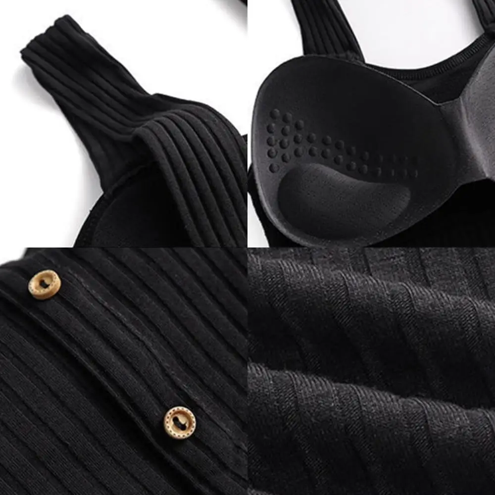 HOT Women's Halter Top Summer Korean Camisole Girl's Sexy Shirts Suspenders Vest Camis Lady's Top Button Padded Bra Tank Tops