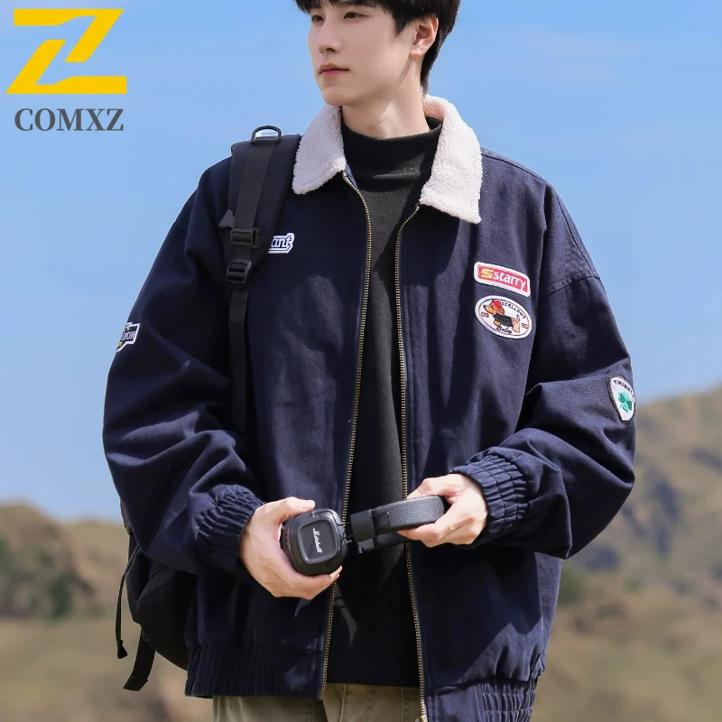 

COMXZ мужские хлопковые куртки долина корейская модная удобная дышащая уличная куртка для кемпинга и пешего туризма гоночная куртка новое легкое пальто