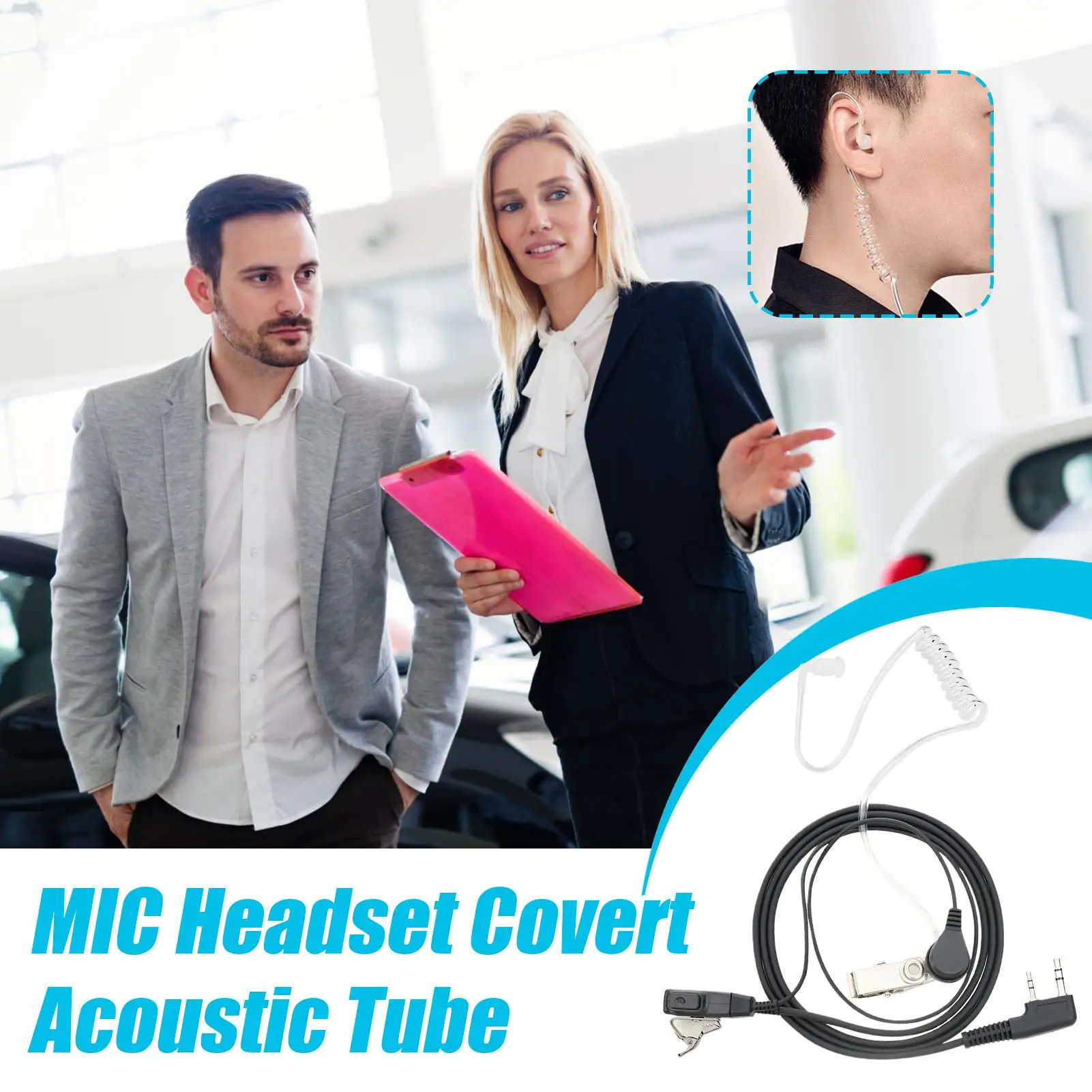 سماعة أذن أنبوبية صوتية سرية أنبوب صوتي لسماعة الأذن تصميم مريح سماعات أذن متعددة الاستخدامات أجزاء صوت لعشاق