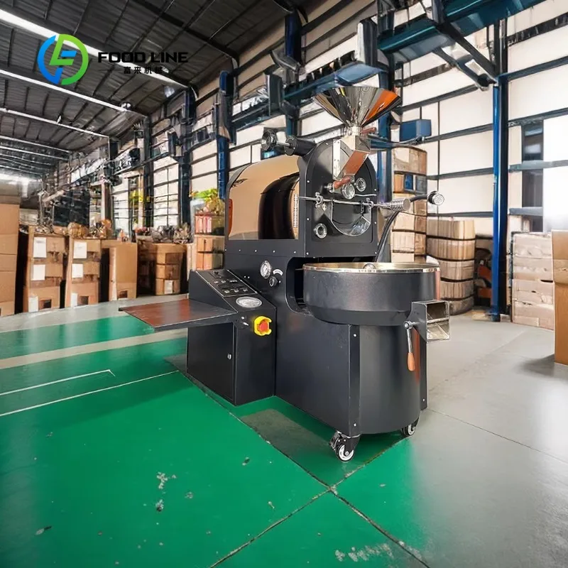 customized industrial‑grade roaster batch baker large‑volume 12kg drum roasting machine for mass coffee bean production