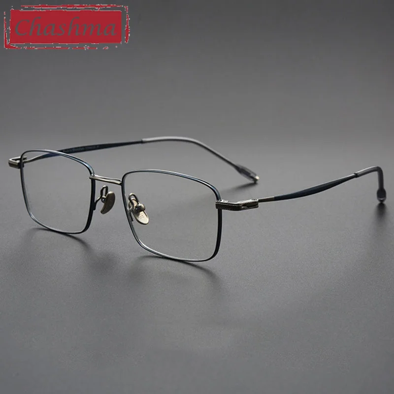 Chashma Pure Titanium Frame Men Fashion Gafas High Quality Gafas for Prescription Lenses  Male Full Frame Square Spectacle