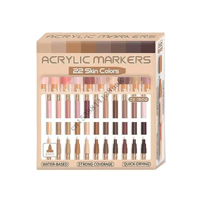 594F مجموعة أقلام أكريليك ألوان احترافية للفنانين الطلاب رسم رسم المشاريع الحرفية حقيبة للتخزين العملي