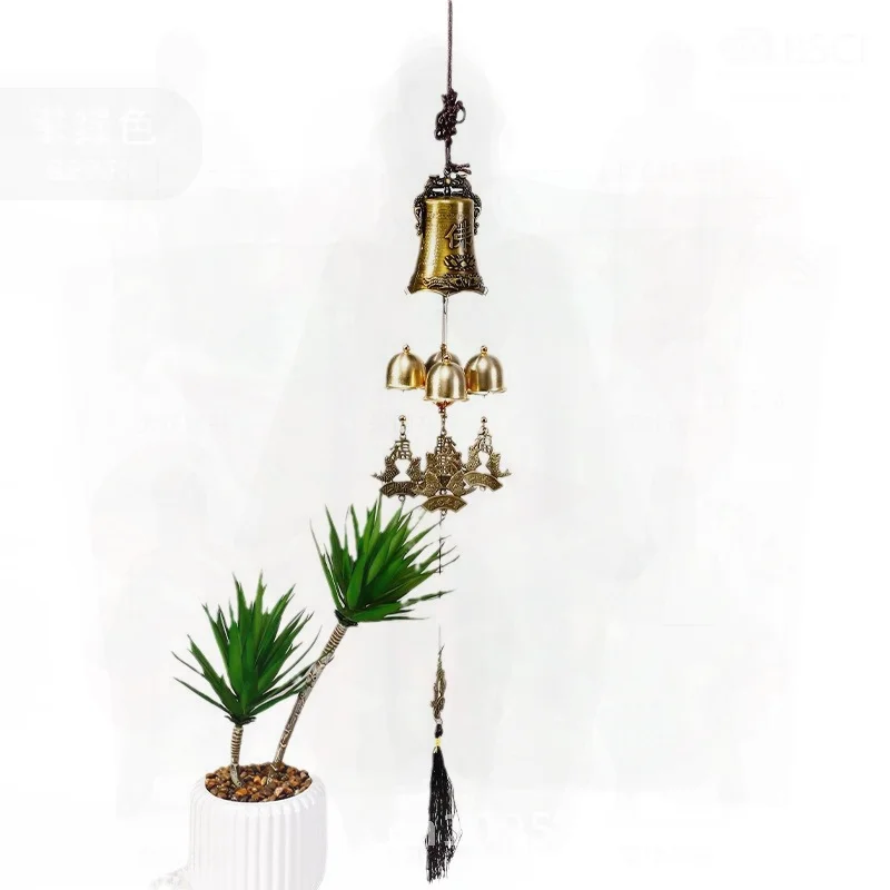 

Retro Creative Metal Wind Chimes Handmade Pendant for Door Decoration Smooth Surface Modern Minimalist Style Hanging Ornament