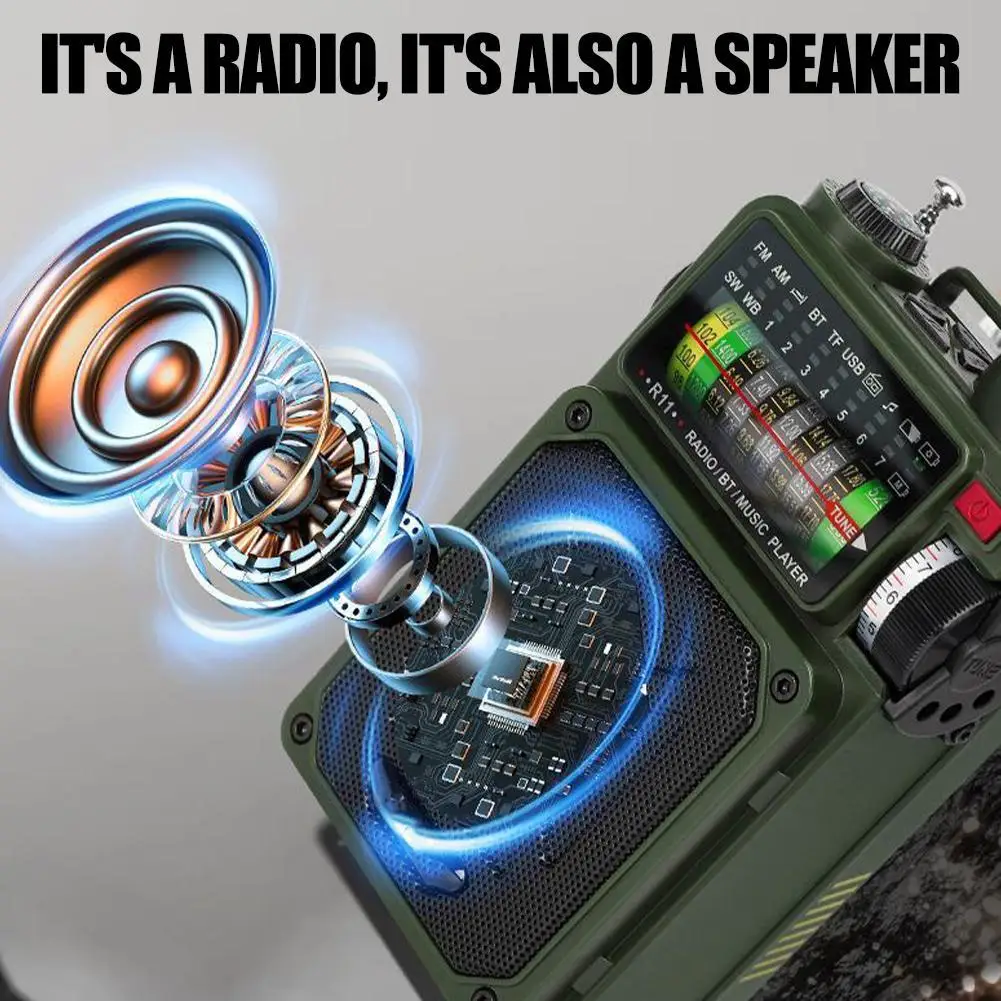 

Multifunctional Bluetooth Speaker Radio Portable Outdoor Solar Radio USB Playback Radio Camping Dab Digital Radio Receiver