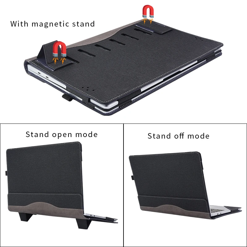 Imagem -02 - Capa Protetora de Couro pu Portátil Dividida Capa para Laptop para hp Envy X360 13-bf 13t-bf Pavilion Aero 13-be 2023