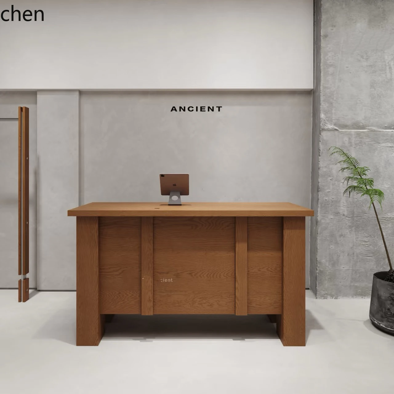 YFY   Clothing Store Cashier Counter Simple Korean Style Women's  High-End Reception Front Desk Vintage Consultation Desk