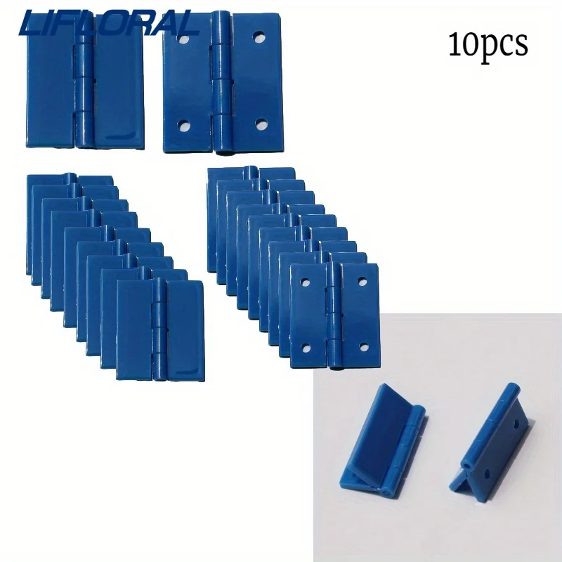 

10Pcs 4 Mounting Holes Hardware Stainless Steel Hinges Door Connector Drawer Furniture Bookcase Window Cabinet Door Fitting