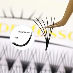 Flat Premade Eyelash Fan 3D 4D 5D 6D Pointy Base Korean Pbt Professional Flat Double Tips Premade Fans Eyelash Extension Makeup