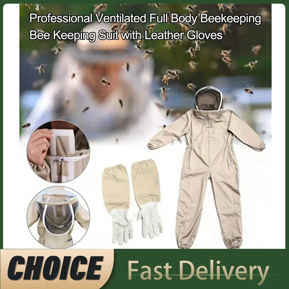 Professional Protective Clothing Beekeeping Protective Equipment Apicultura Clothes Beekeeper Costume Veil Hood Hat Anti-Bee