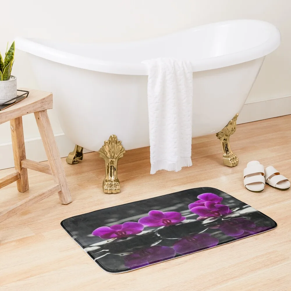 

Purple Orchid Zen Reflection Pool Bath Mat Slip-Resistant Hallway Carpet Carpet Bathrooms Bathroom Rugs And Set Mat