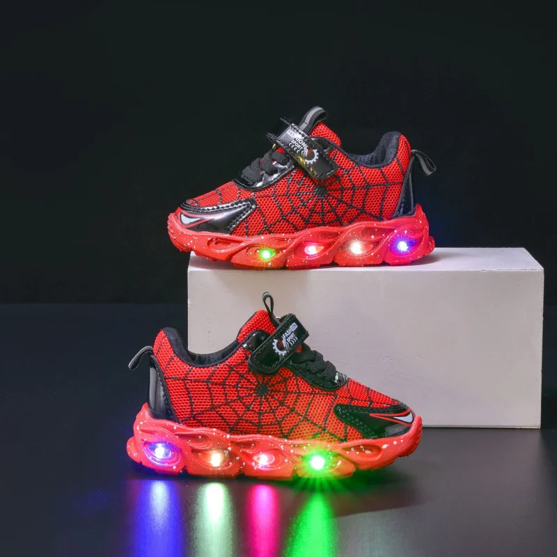 

Spider Man Children's Sneaker Fashion Popular Boys Casual Sports Shoes Disney Fall Mesh Breathable Kids Cartoon Prttern Sneakers