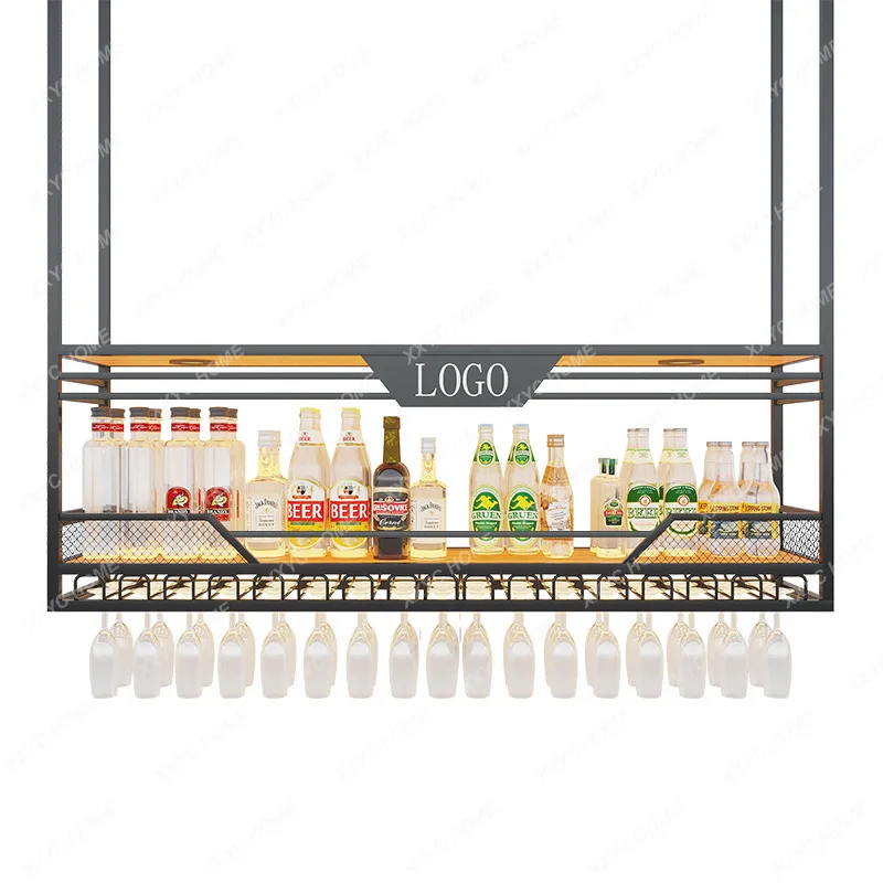 

Вешалка для барной стойки из кованого железа, вешалка для барного шкафа, витрины для винного шкафа, подвесная винная вешалка
